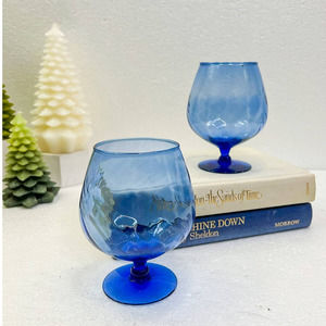 Set of 2 Blue optic Brandi Snifters